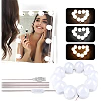 Luces de Espejo Maquillaje- Winzwon LED Lámpara de Espejo Cosmético de Tocador- Kit Luz Baño 3 Modos de Color y 10…